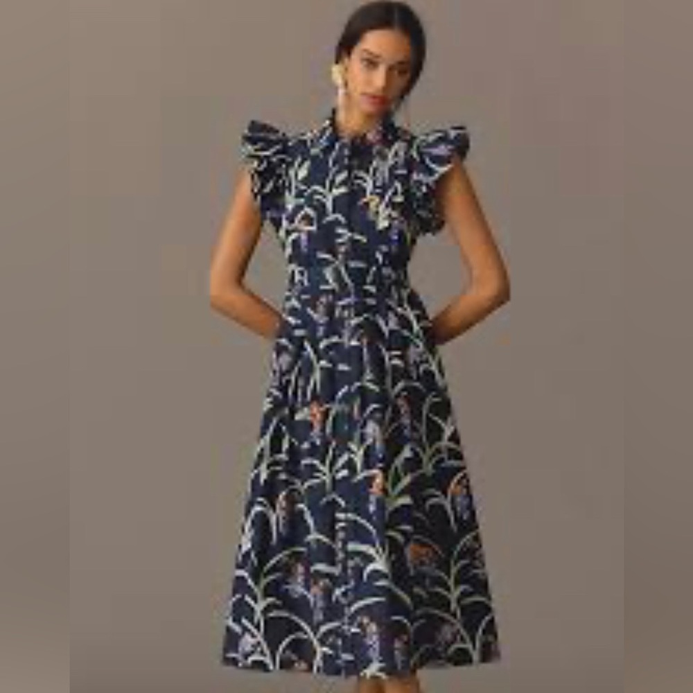 Anthropologie Floral Shirt dress